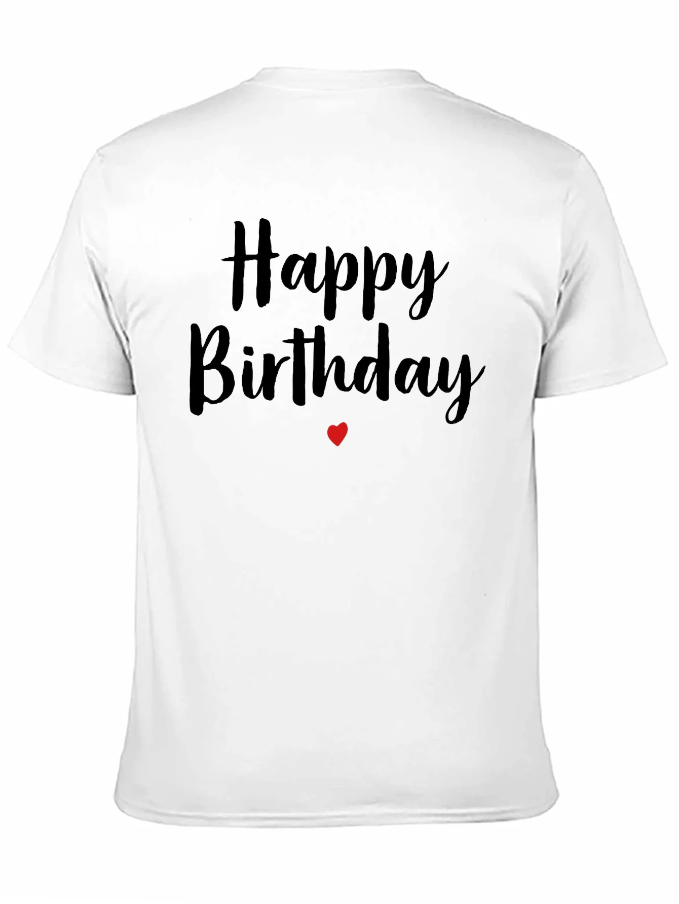 Happy Birthday T-Shirt - Black Cotton Blend