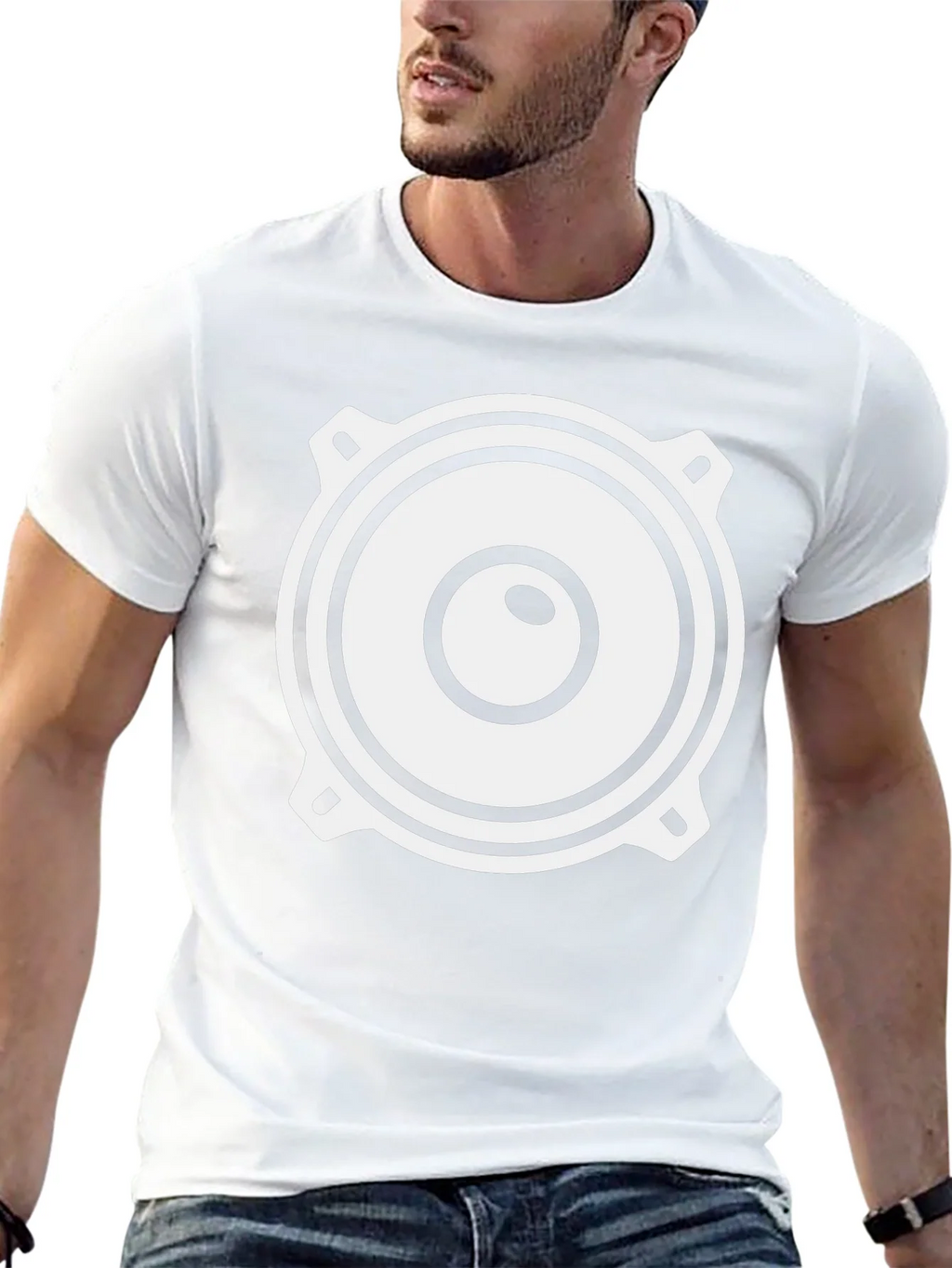 Speaker Graphic Black T-Shirt - Sound System Tee