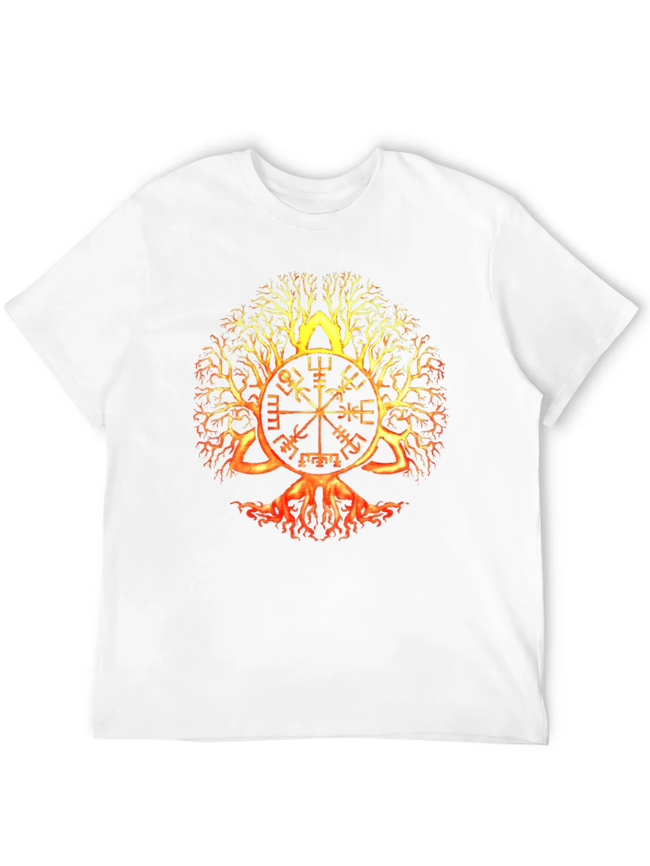Yggdrasil Vegvisir Black T-Shirt Viking Tree of Life