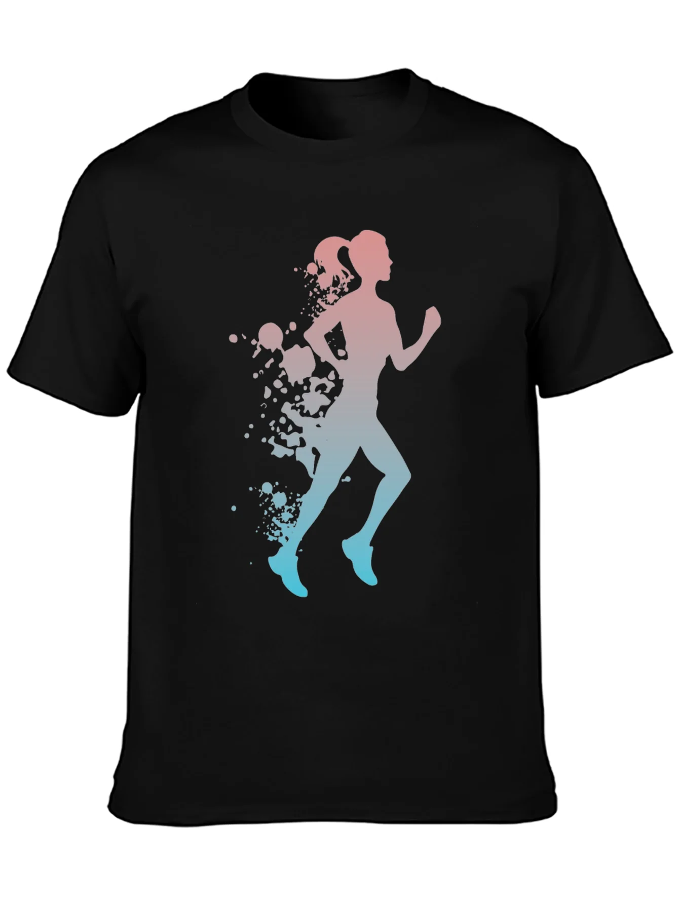 Runner Silhouette T-Shirt - Gradient Design