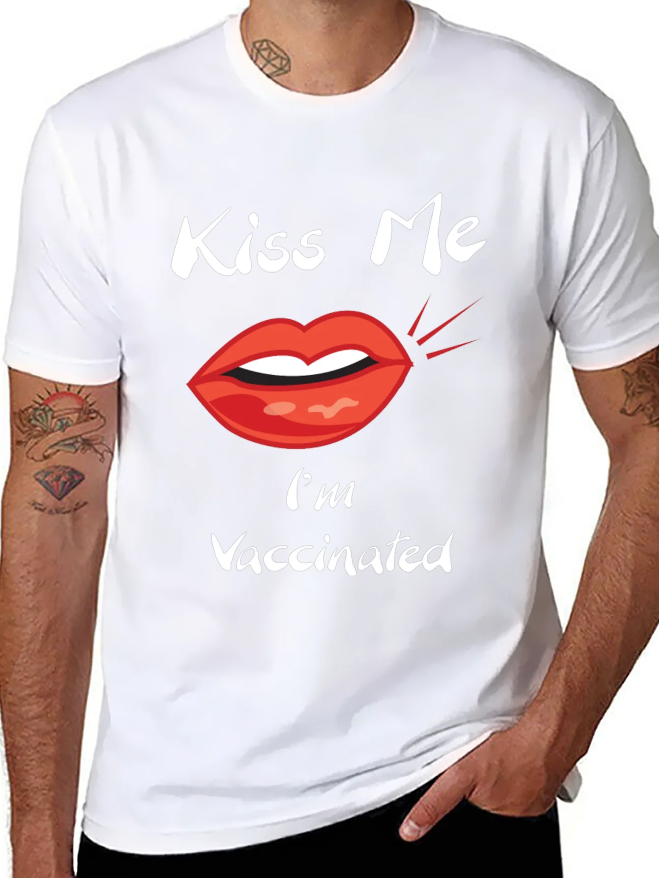 Kiss Me Im Vaccinated Tee