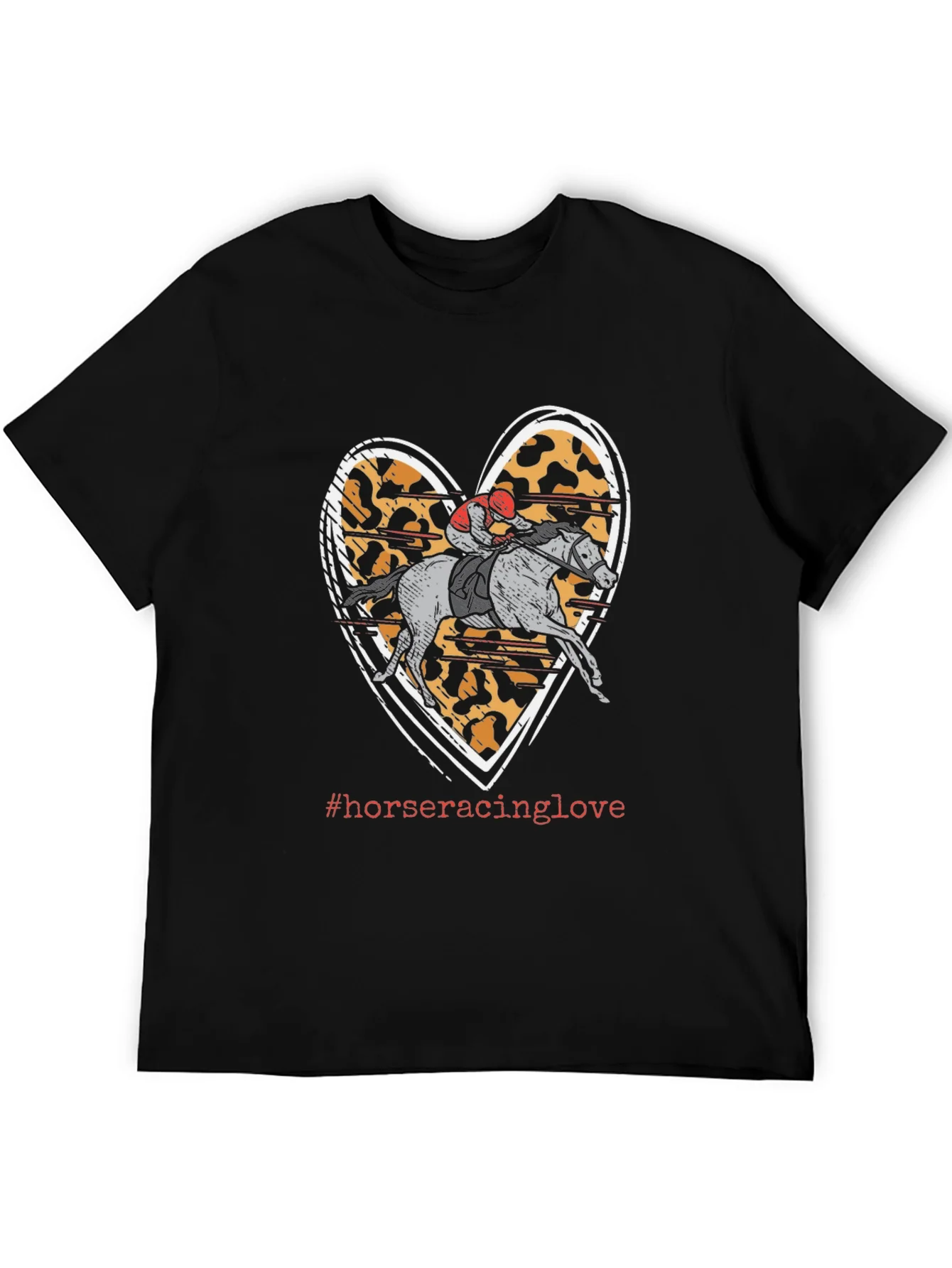 Horse Racing Love Heart T-Shirt