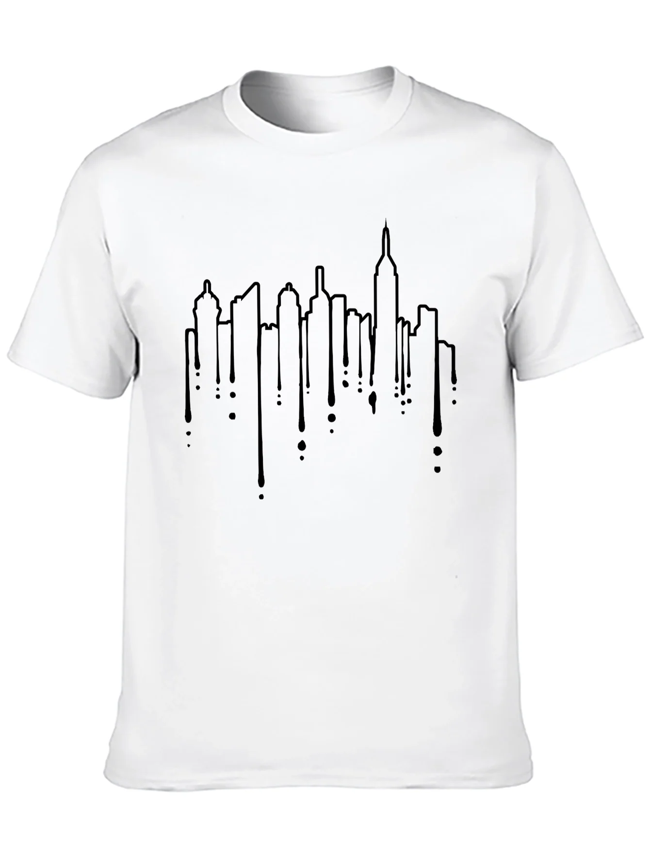 Urban Skyline Drip Graphic Tee