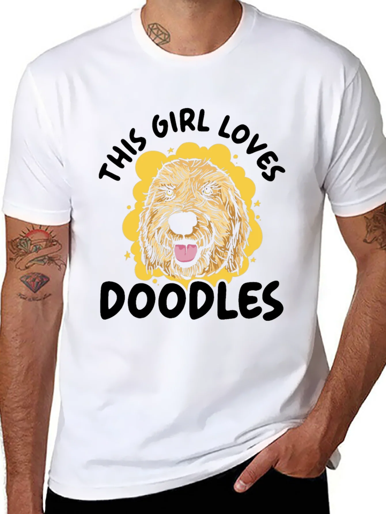 This Girl Loves Doodles T-Shirt Cute Dog Tee
