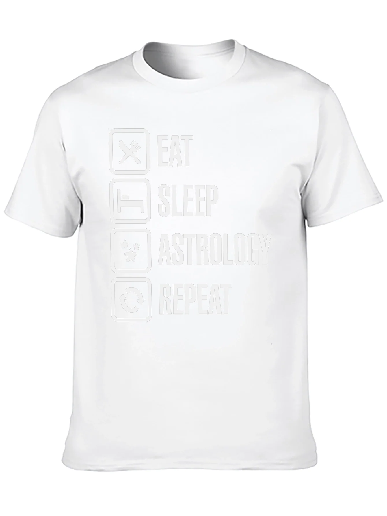 Eat Sleep Astrology Repeat Funny Graphic Tee