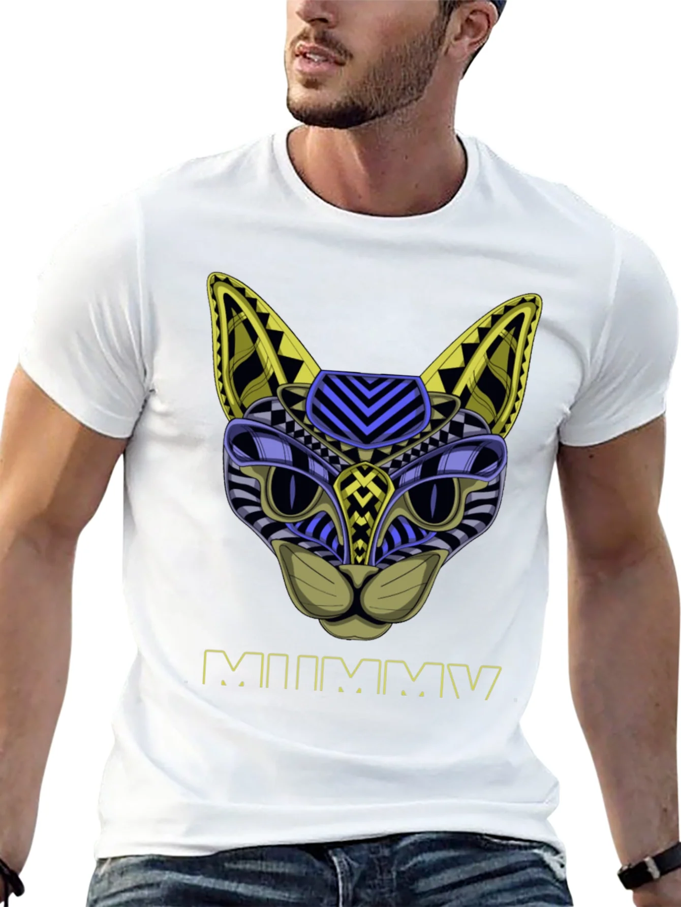Abstract Mummy Cat T-Shirt