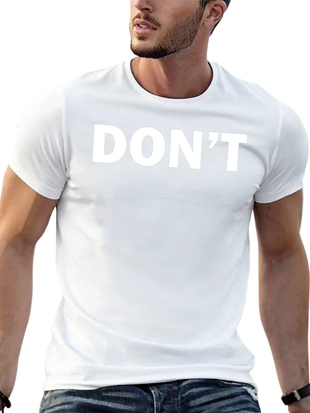 Mens Black T-Shirt - Dont Slogan