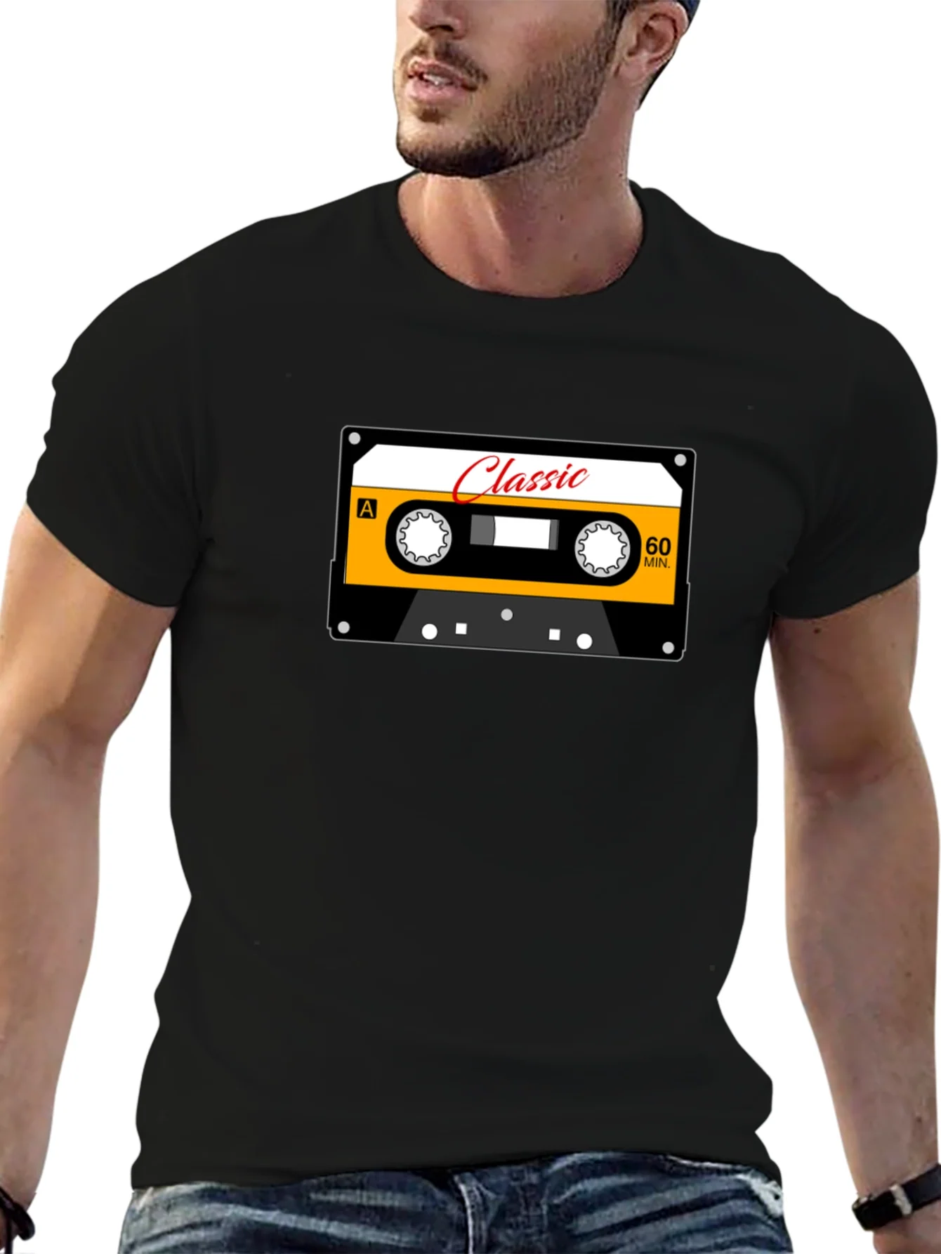 Classic Cassette Tape Graphic Tee - Retro Music Lover T-Shirt