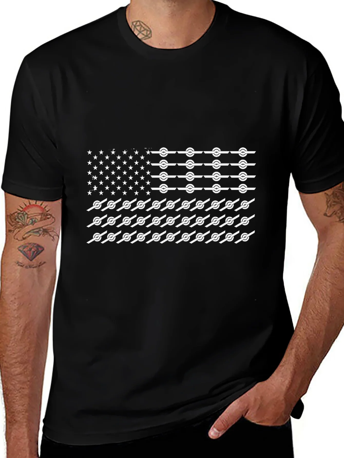 American Flag T-Shirt Novelty Design