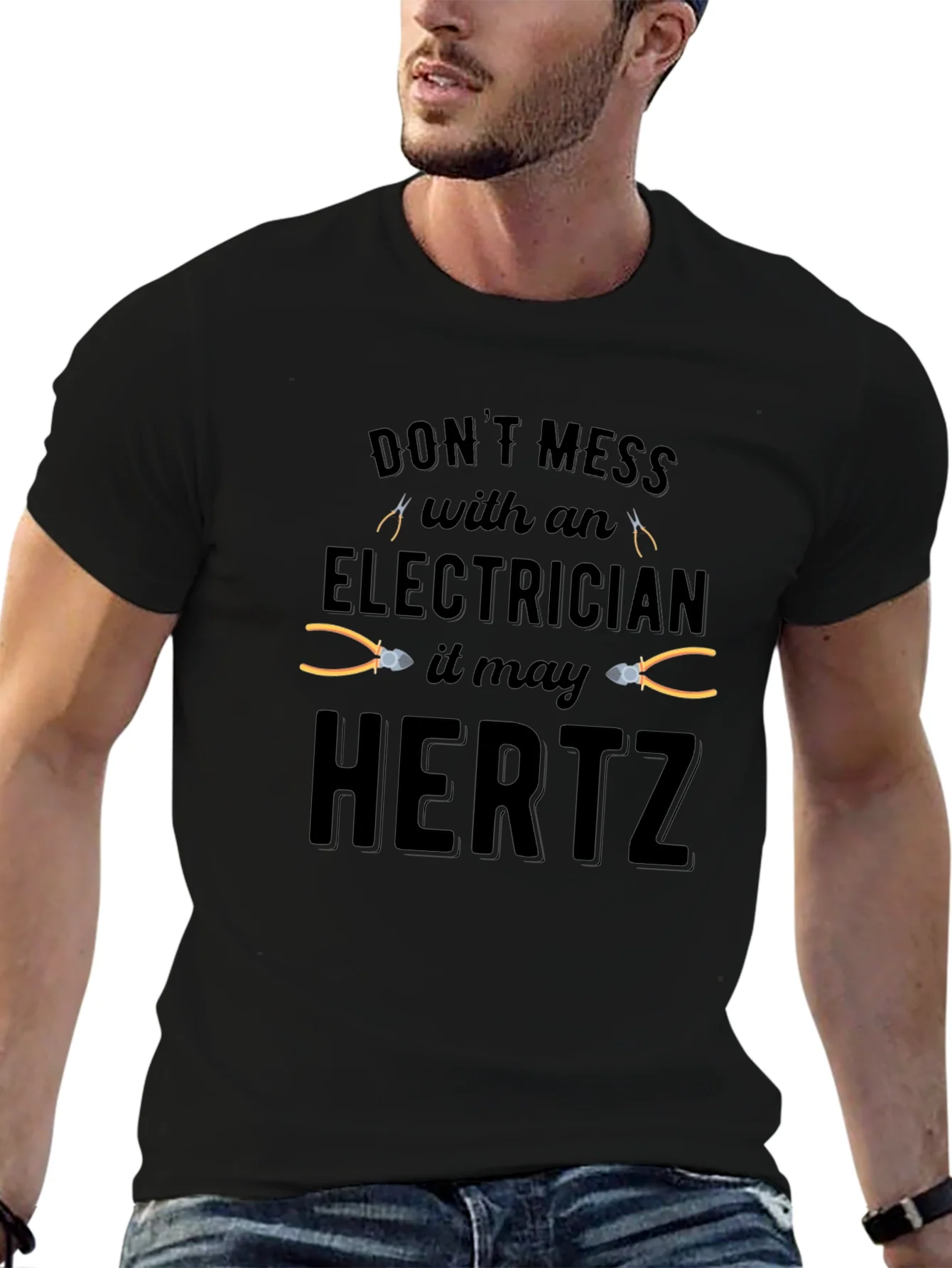 Electrician Humor Graphic T-Shirt - Dont Mess it May Hertz