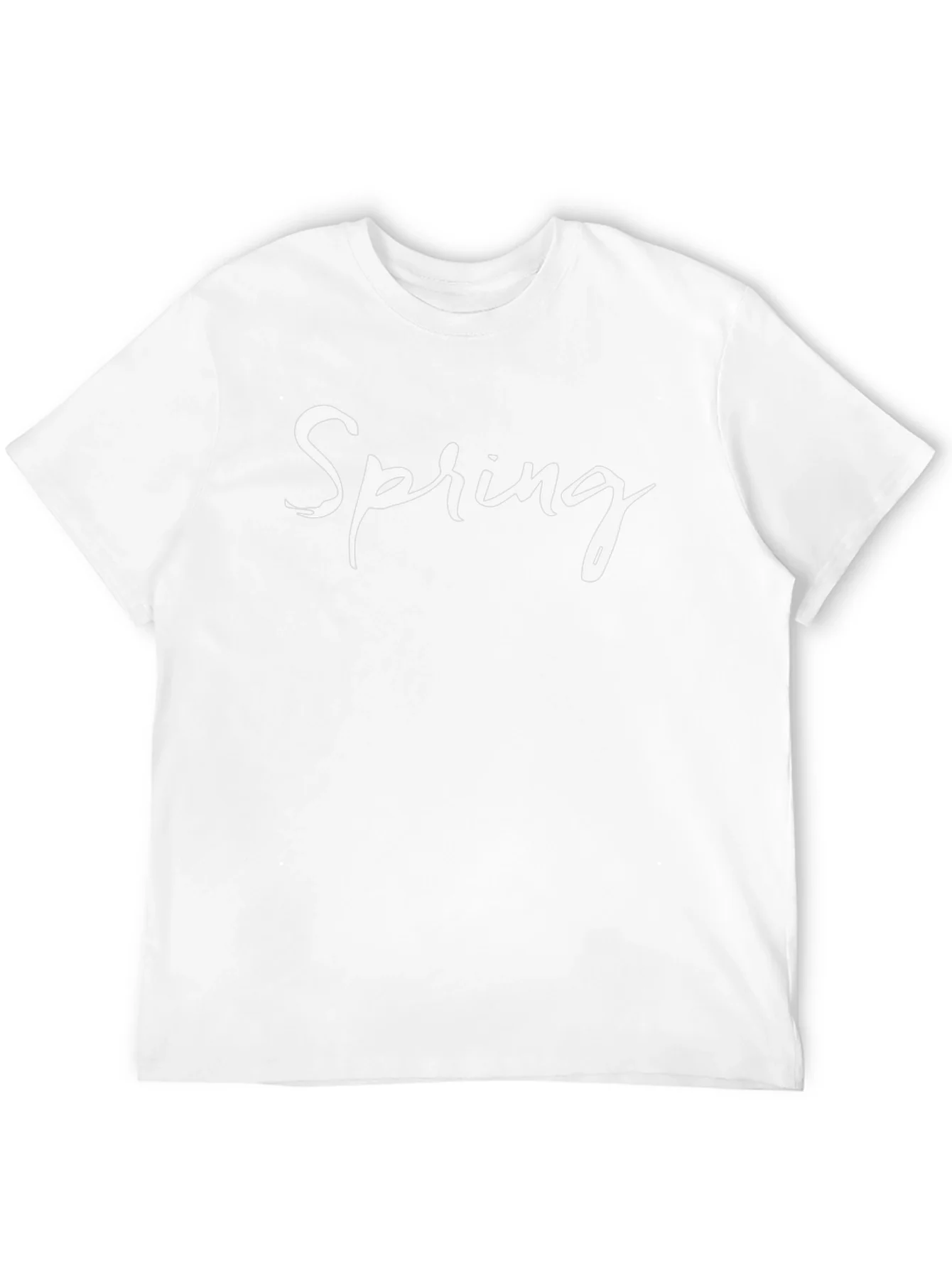 Spring Graphic T-Shirt - Black Casual Tee