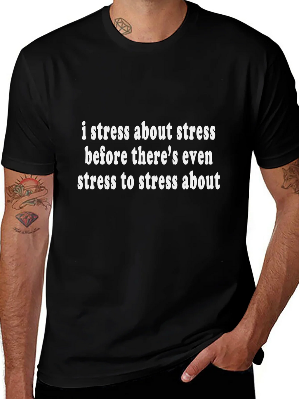 I Stress About Stress T-Shirt - Funny Anxiety Tee
