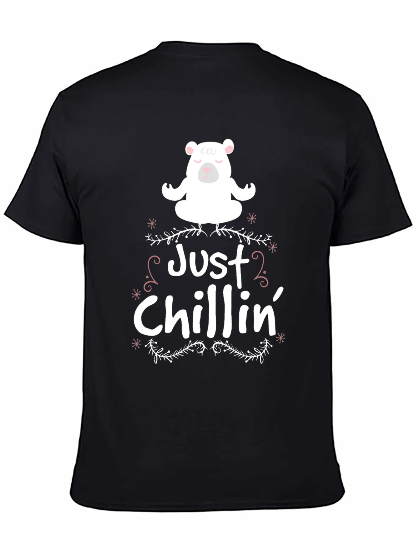 Just Chillin Bear Graphic Tee - Black