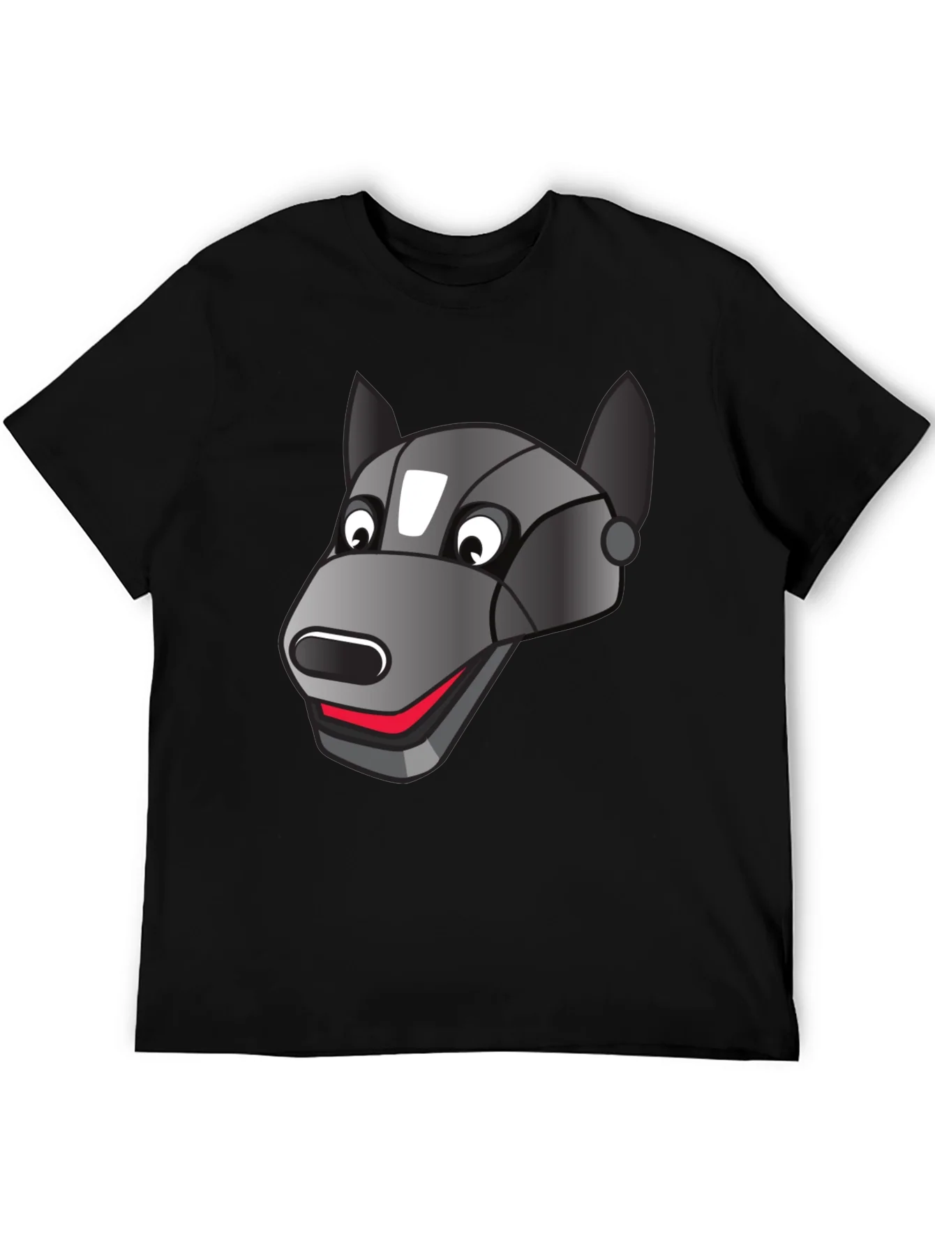 Robotic Dog Graphic T-Shirt - Black